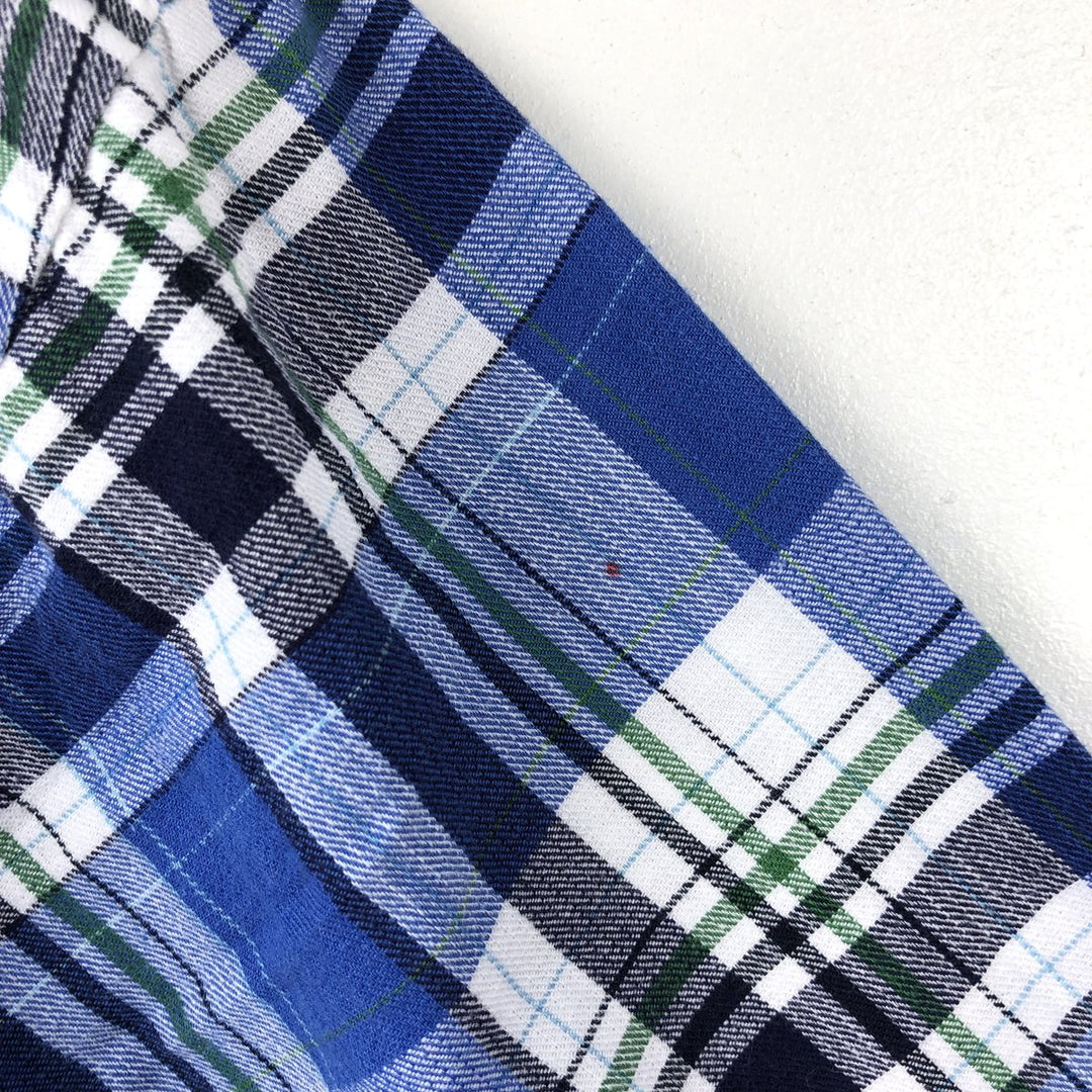 Ralph Lauren long sleeve button down check shirt, men's size M cotton blue type Vintage Second Hand