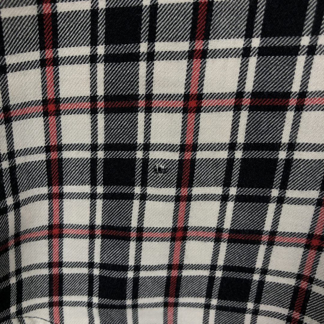Ralph Lauren BLAIRE long sleeve button down check shirt, men's size M cotton black type Vintage Second Hand