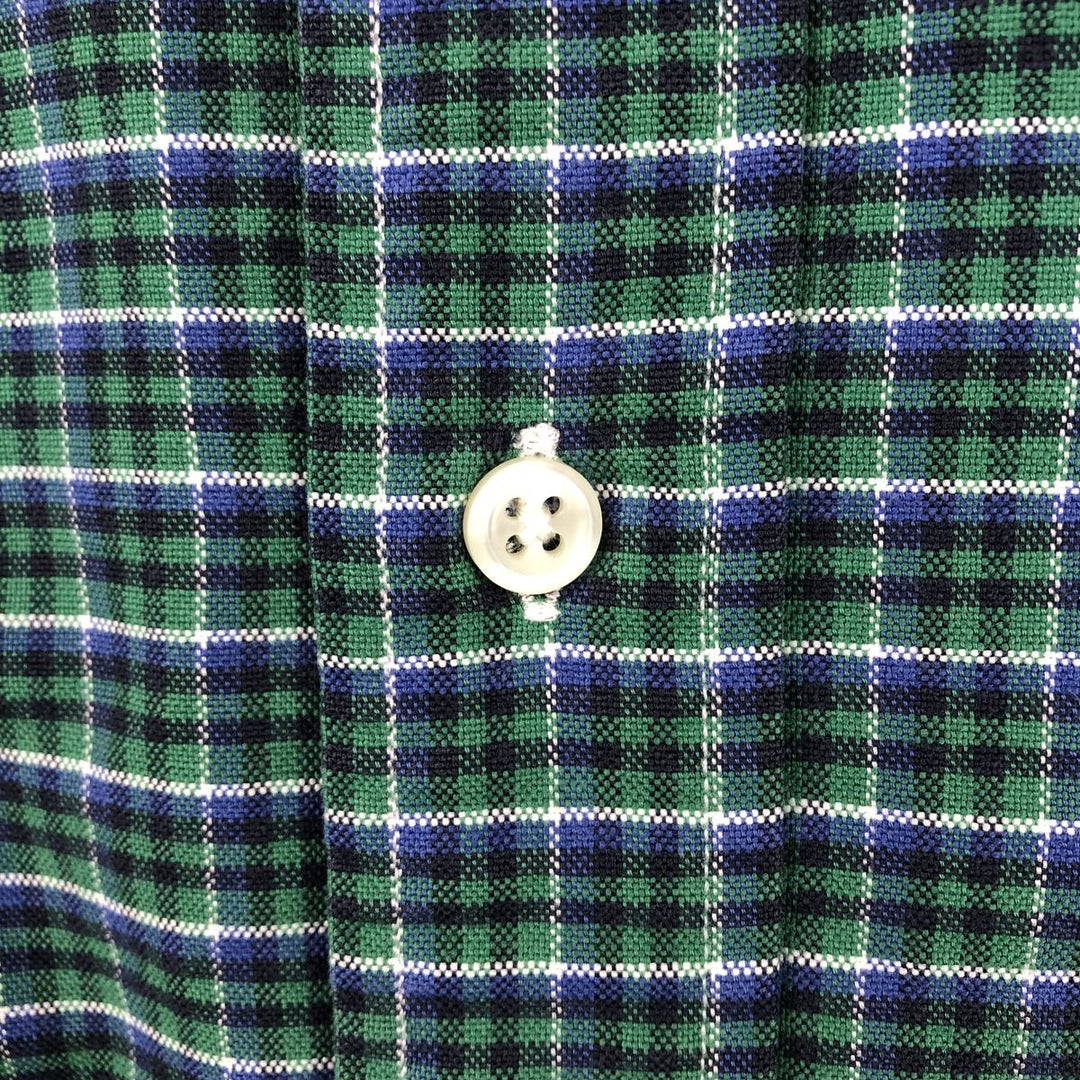 Ralph Lauren BLAKE long sleeve button down check shirt, men's size M cotton green type Vintage Second Hand
