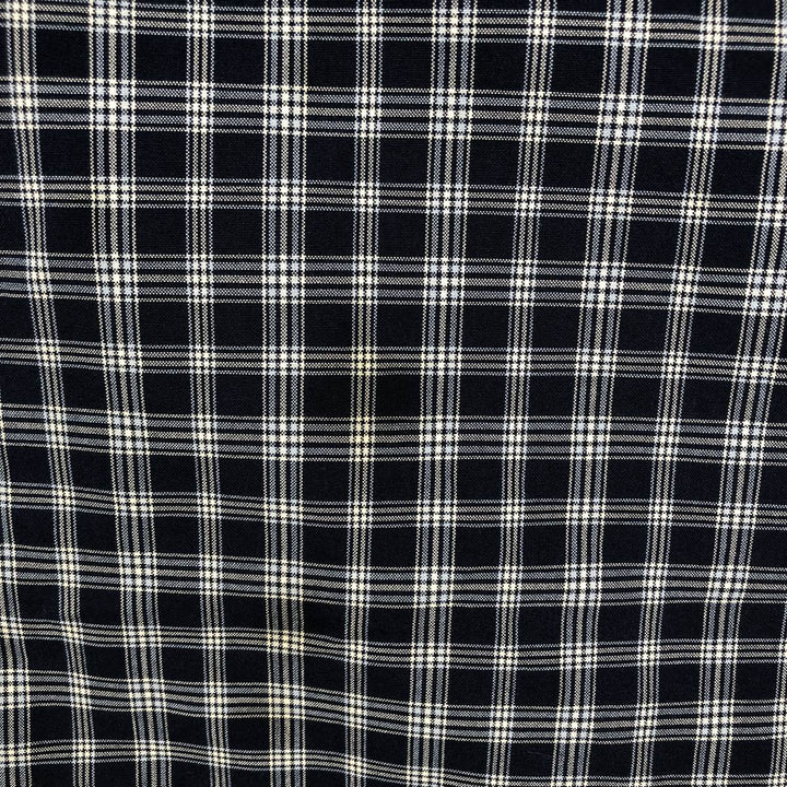 Ralph Lauren POLO by Ralph Lauren LOWELL SPORT long-sleeved cotton check shirt, men's size XL cotton navy blue type Vintage Second Hand