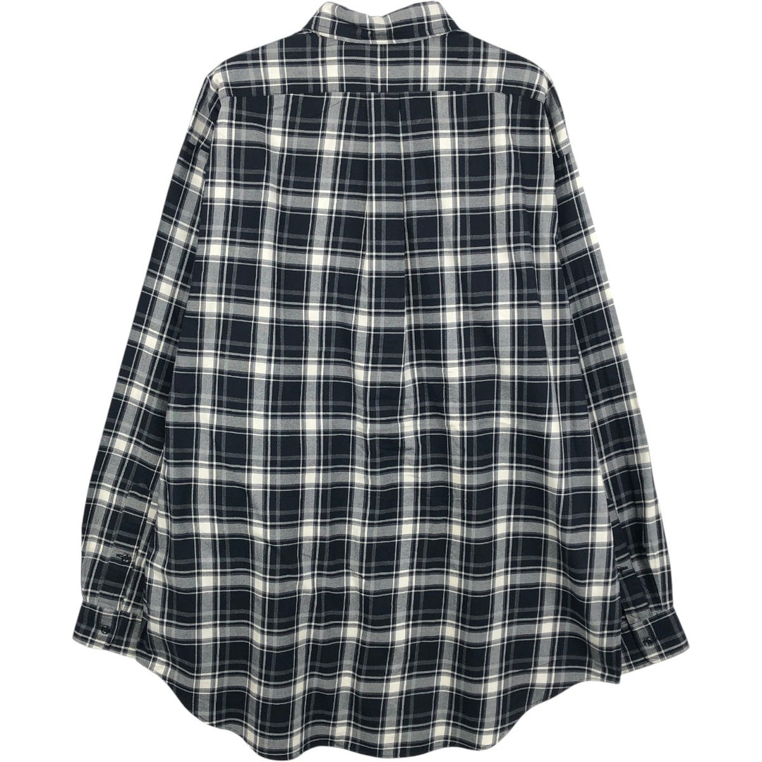 Ralph Lauren BLAKE long sleeve button down check shirt, men's size L cotton black type Vintage Second Hand