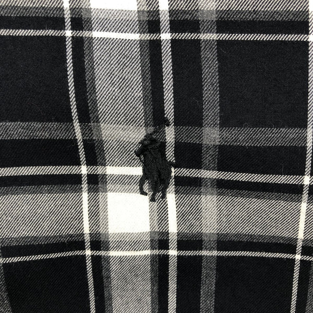 Ralph Lauren BLAKE long sleeve button down check shirt, men's size L cotton black type Vintage Second Hand