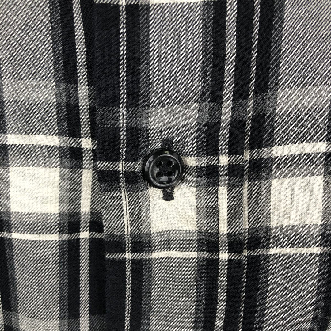Ralph Lauren BLAKE long sleeve button down check shirt, men's size L cotton black type Vintage Second Hand