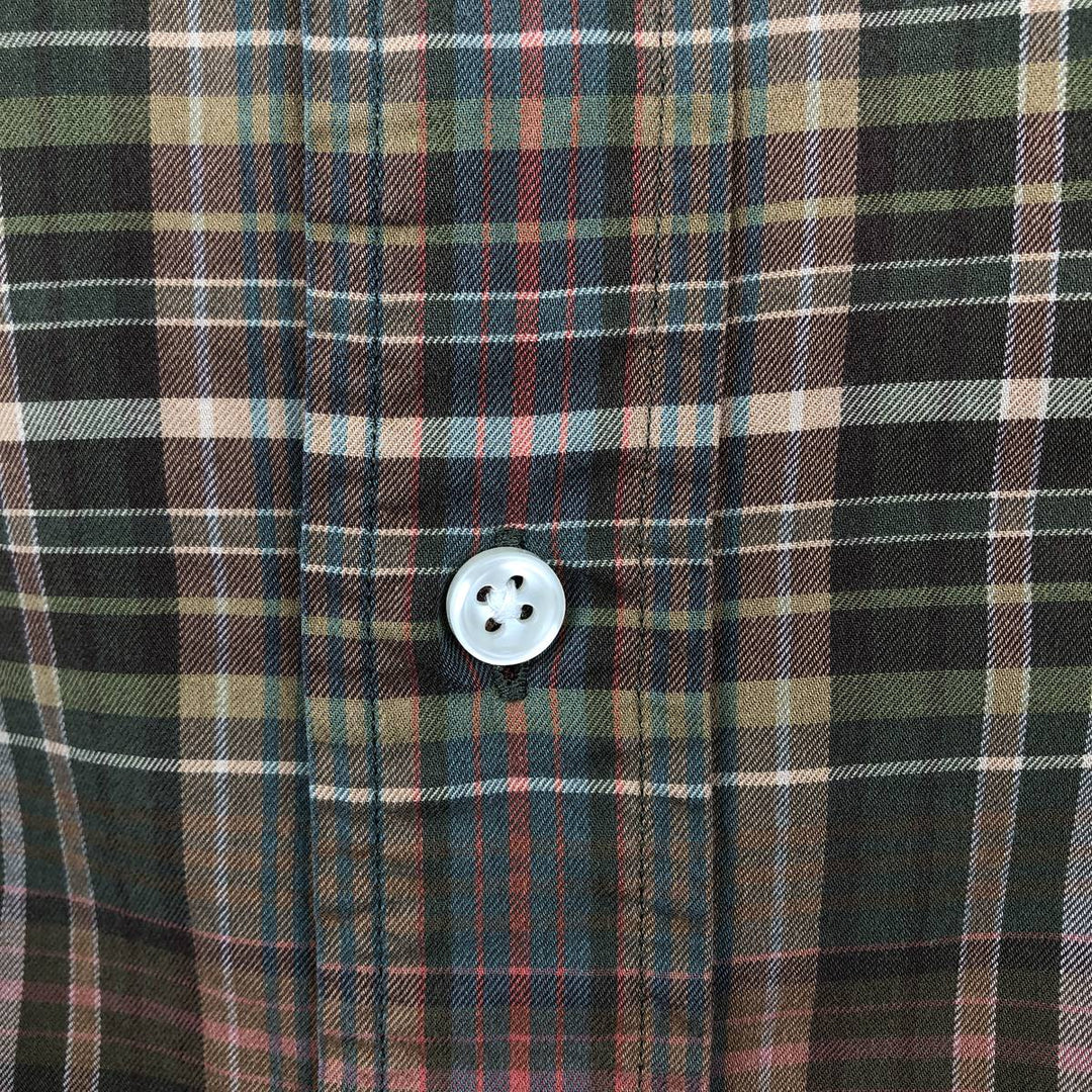 Ralph Lauren Classic Fit Long Sleeve Button Down Check Shirt Men's XL cotton Khaki type beige Vintage Second Hand