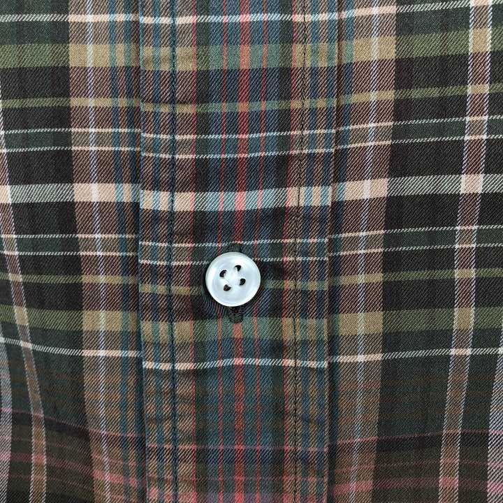 Ralph Lauren Classic Fit Long Sleeve Button Down Check Shirt Men's XL cotton Khaki type beige Vintage Second Hand