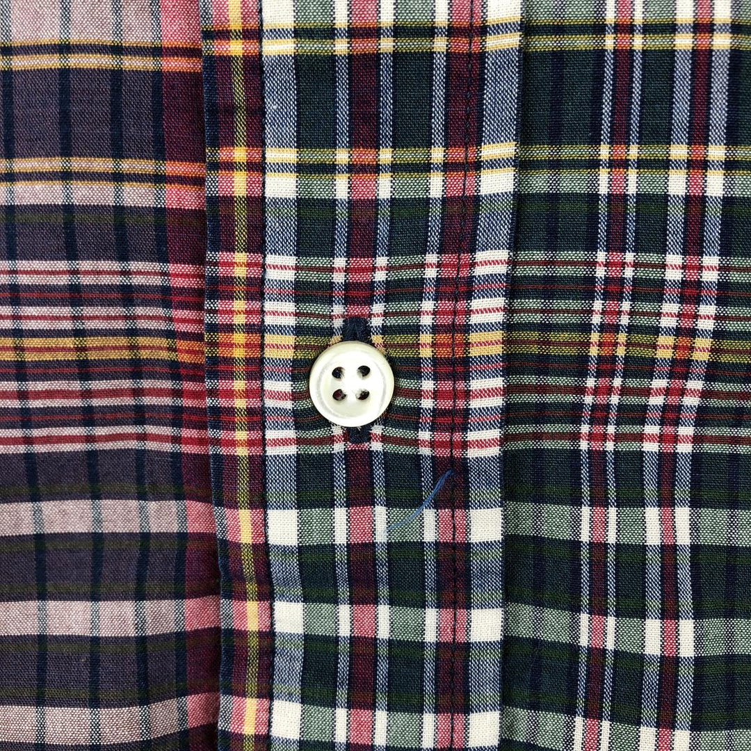 Ralph Lauren Classic Fit Long Sleeve Button Down Check Shirt Men's XL cotton navy blue type Vintage Second Hand