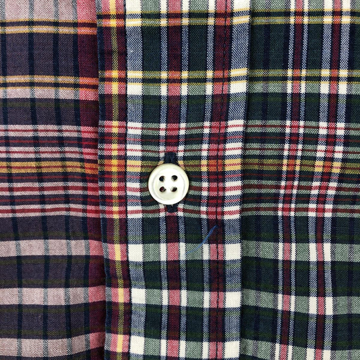 Ralph Lauren Classic Fit Long Sleeve Button Down Check Shirt Men's XL cotton navy blue type Vintage Second Hand
