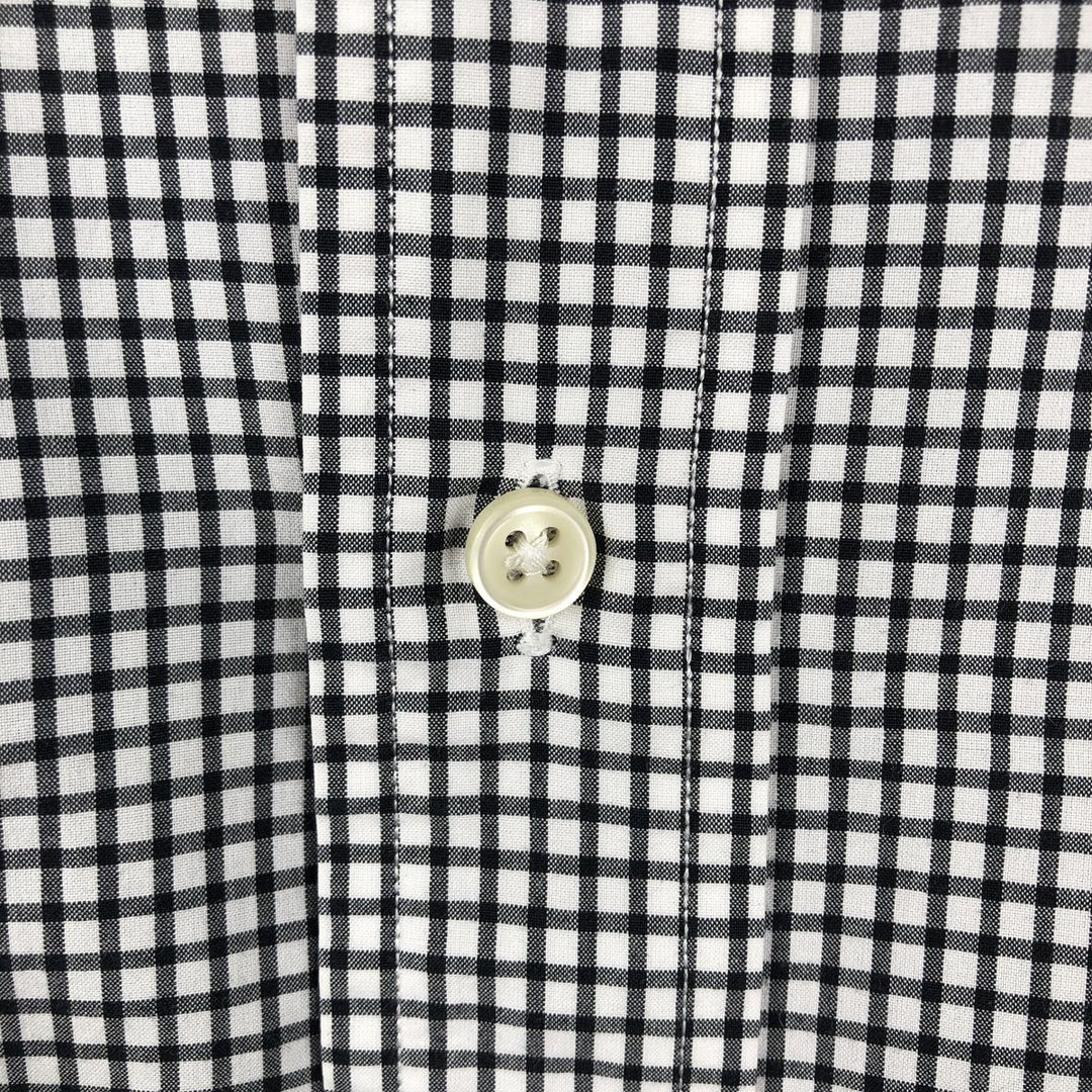 Ralph Lauren Classic Fit Gingham Check Long Sleeve Button-Down Check Shirt, Men's Size L cotton white type Vintage Second Hand