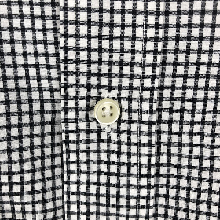 Ralph Lauren Classic Fit Gingham Check Long Sleeve Button-Down Check Shirt, Men's Size L cotton white type Vintage Second Hand