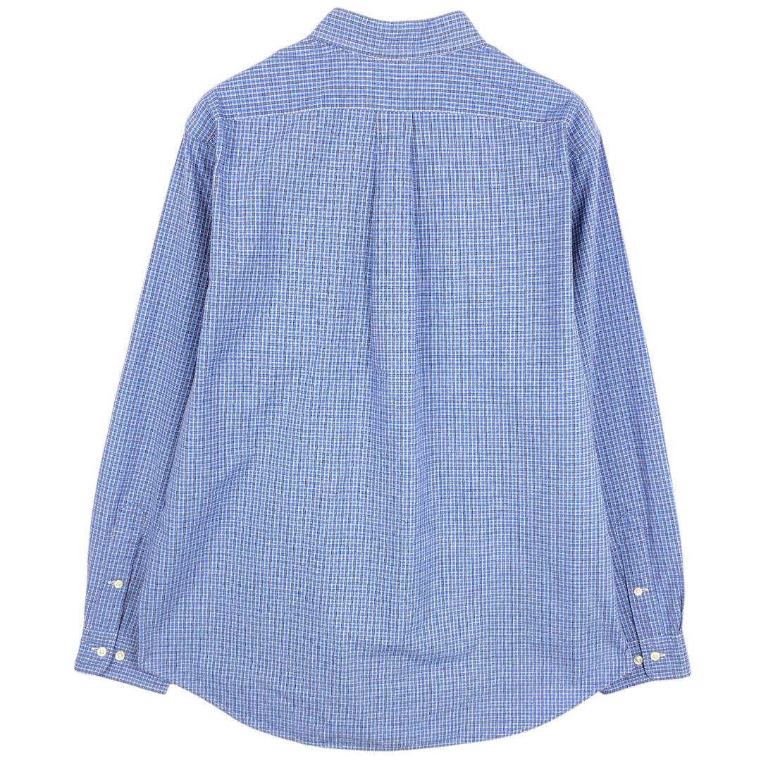 Ralph Lauren Classic Fit Long Sleeve Button Down Check Shirt Men's XL cotton blue type Vintage Second Hand