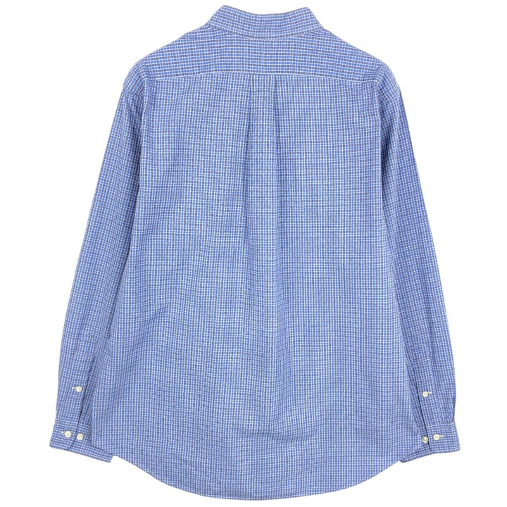 Ralph Lauren Classic Fit Long Sleeve Button Down Check Shirt Men's XL cotton blue type Vintage Second Hand