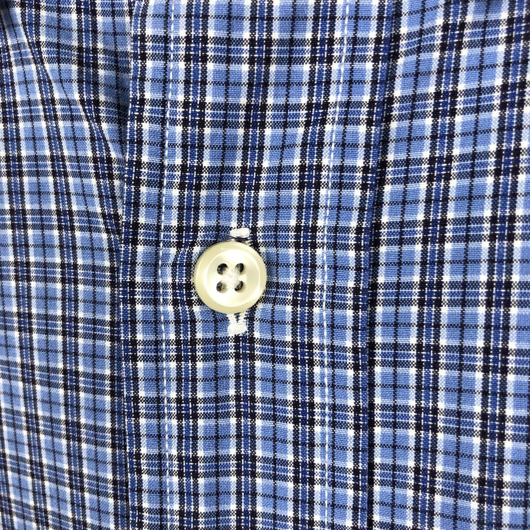 Ralph Lauren Classic Fit Long Sleeve Button Down Check Shirt Men's XL cotton blue type Vintage Second Hand