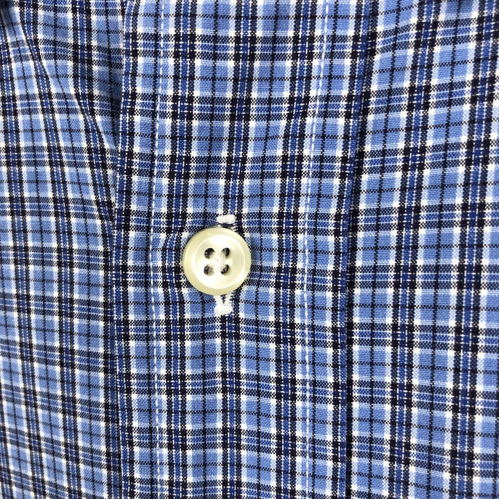 Ralph Lauren Classic Fit Long Sleeve Button Down Check Shirt Men's XL cotton blue type Vintage Second Hand