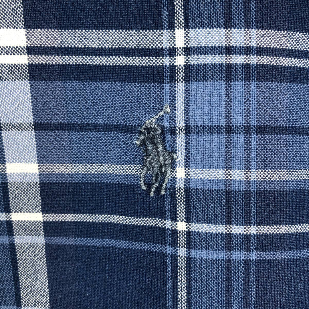Ralph Lauren long sleeve button down check shirt, men's XL size cotton blue type Vintage Second Hand