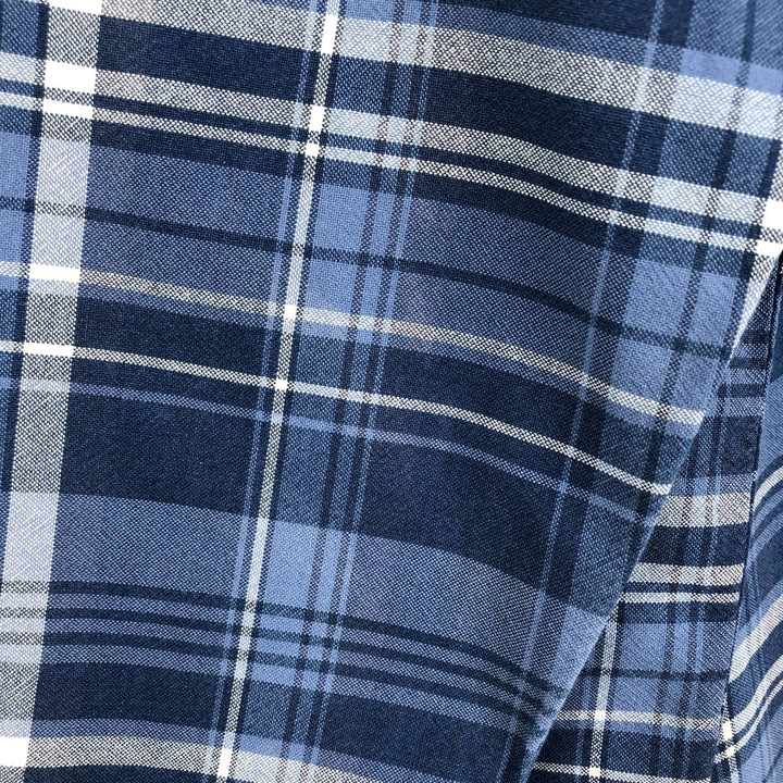 Ralph Lauren long sleeve button down check shirt, men's XL size cotton blue type Vintage Second Hand