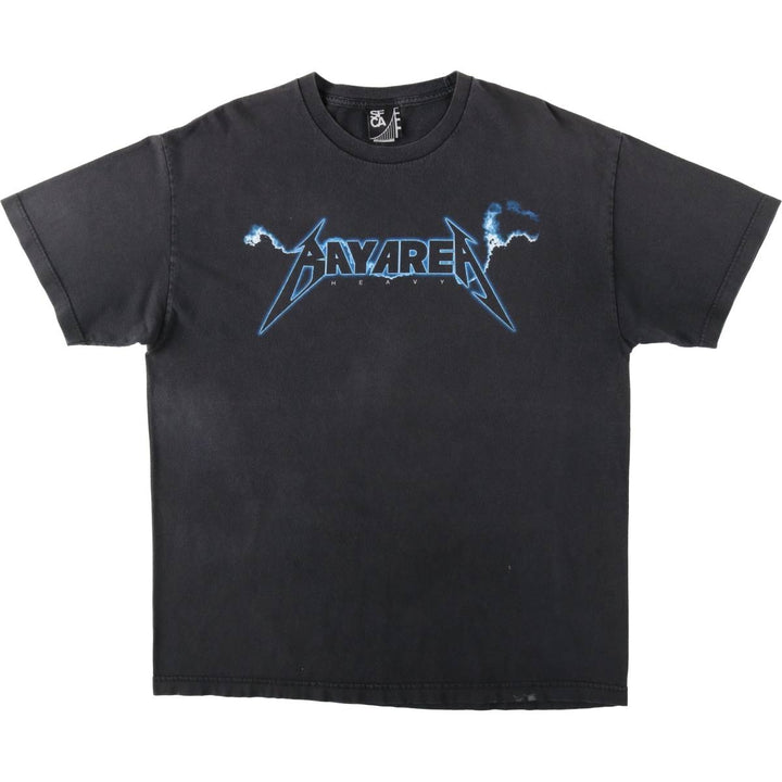SFCA parody print T-shirt, men's size XL (approx.) cotton black type Vintage Second Hand
