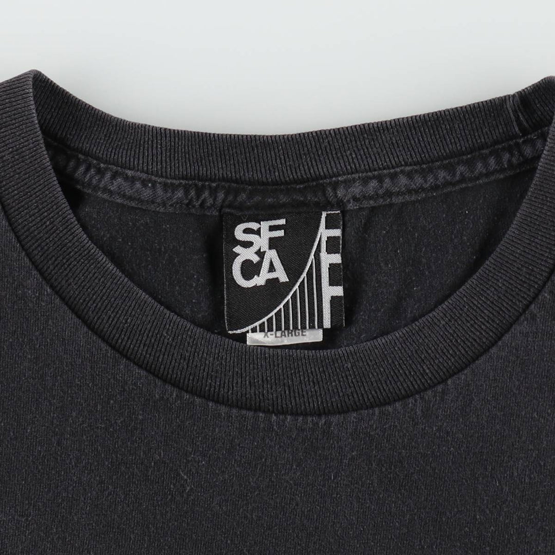 SFCA parody print T-shirt, men's size XL (approx.) cotton black type Vintage Second Hand