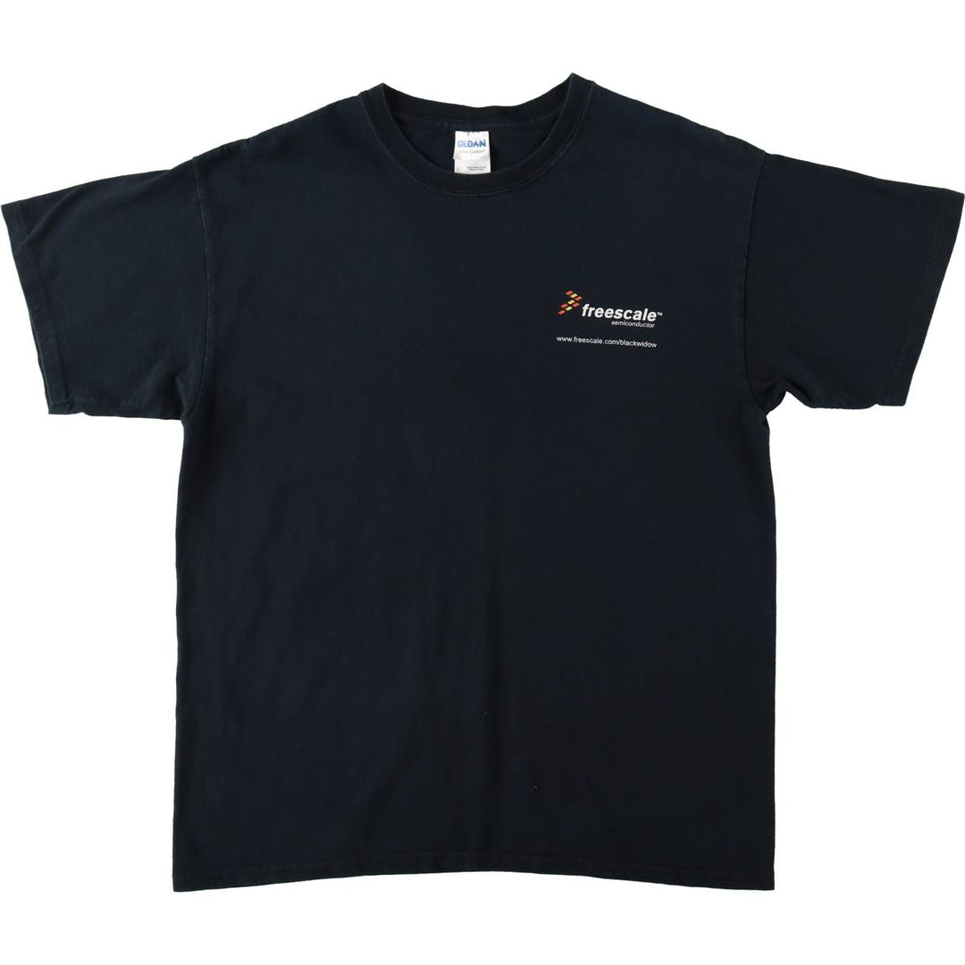 2000'S Gildan Freescale Semiconductor Spiderweb Advertising T-Shirt, Men's Size L (approx.) cotton black type Vintage Second Hand