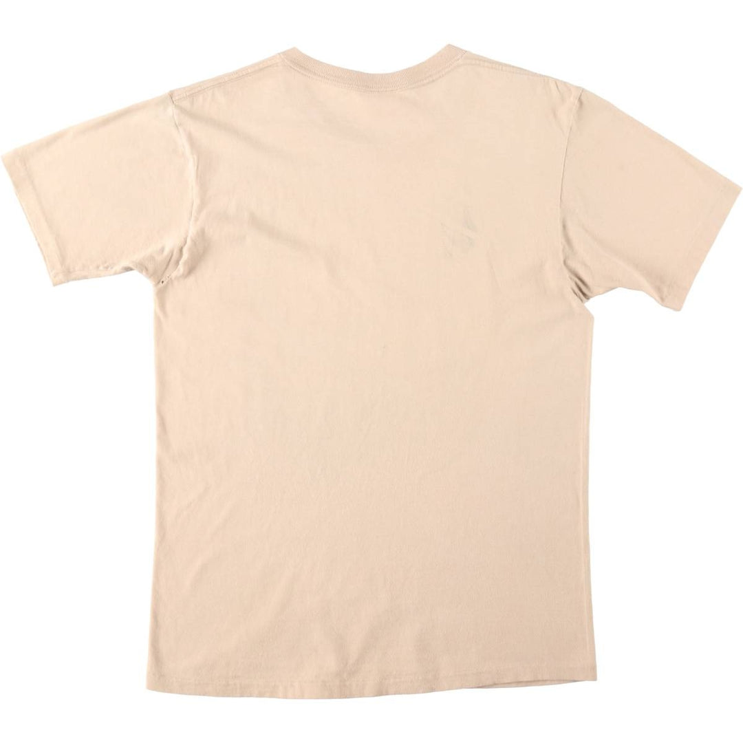 80'S Banana Republic Short-Sleeve Printed T-Shirt, Made in USA, Men's Size L (Equivalent), Vintage cotton beige type brown Vintage Second Hand