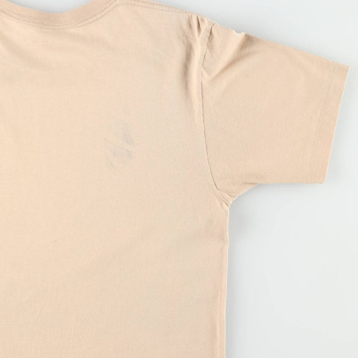 80'S Banana Republic Short-Sleeve Printed T-Shirt, Made in USA, Men's Size L (Equivalent), Vintage cotton beige type brown Vintage Second Hand