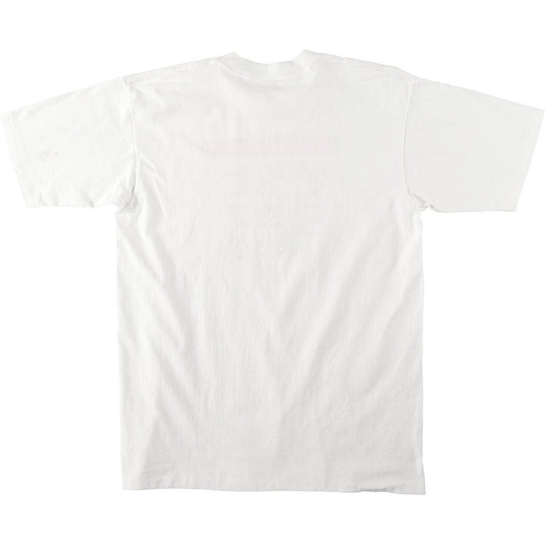90'S ONEITA Message Print T-Shirt Made in USA Men's XL Vintage cotton white type Vintage Second Hand