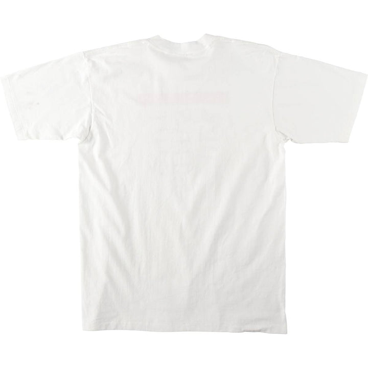 90'S ONEITA Message Print T-Shirt Made in USA Men's XL Vintage cotton white type Vintage Second Hand
