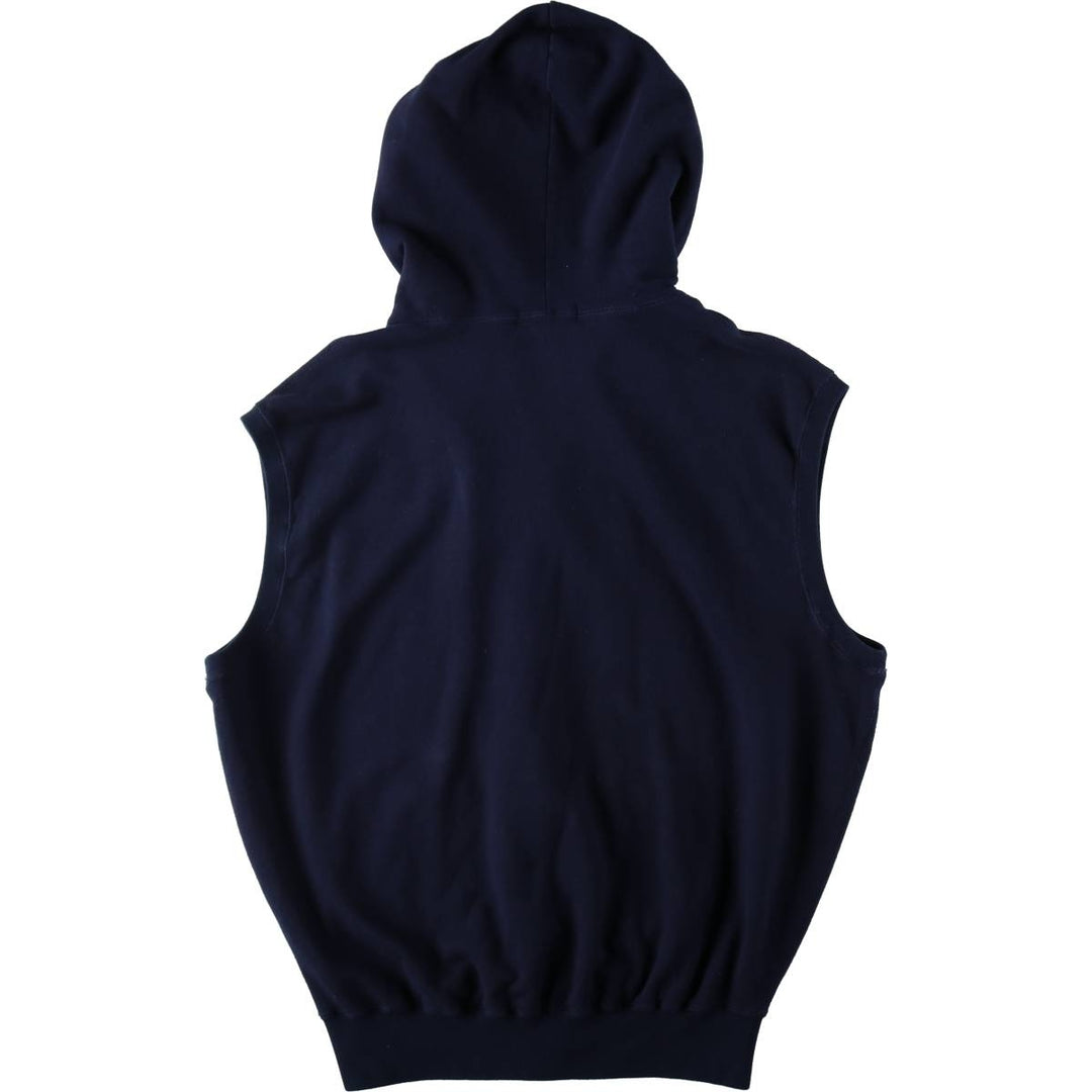 Ralph Lauren POLO by Ralph Lauren Hoodie Vest, Men's Size L (approx.) cotton navy blue type Vintage Second Hand