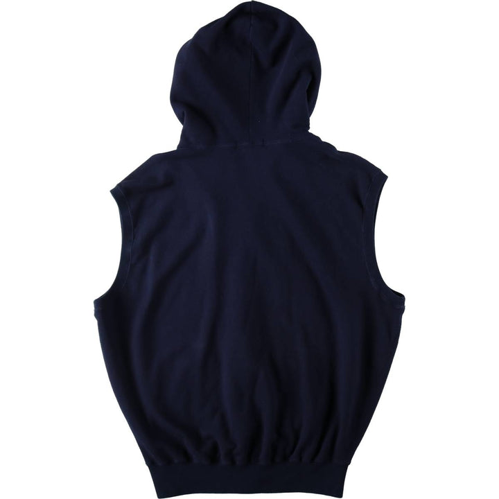 Ralph Lauren POLO by Ralph Lauren Hoodie Vest, Men's Size L (approx.) cotton navy blue type Vintage Second Hand