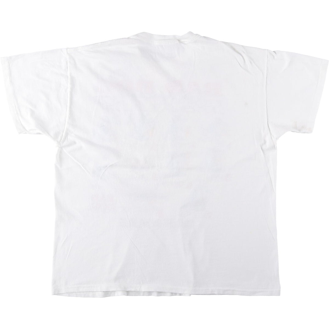 90'S Delta (DELTA) erotic print t-shirt, made in USA, men's size XL equivalent, vintage. cotton white type Vintage Second Hand
