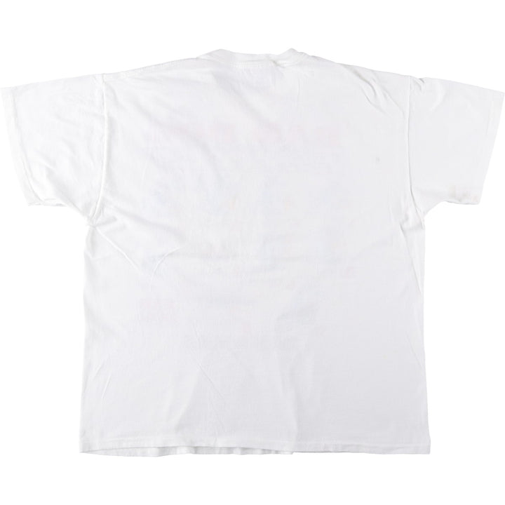 90'S Delta (DELTA) erotic print t-shirt, made in USA, men's size XL equivalent, vintage. cotton white type Vintage Second Hand
