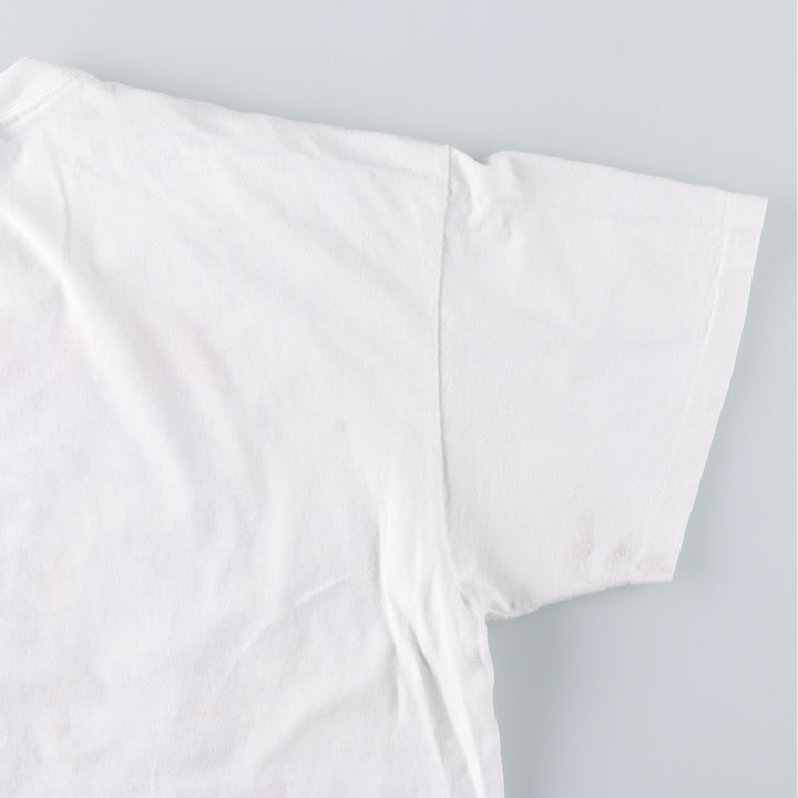 90'S Delta (DELTA) erotic print t-shirt, made in USA, men's size XL equivalent, vintage. cotton white type Vintage Second Hand
