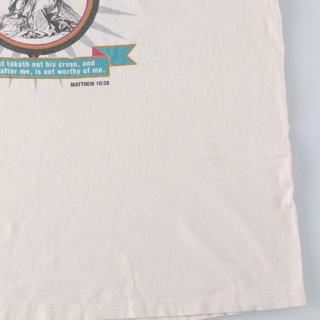 Vintage 90'S Delta DELTA Printed T-shirt, Made in USA, Men's XL cotton unbleached Vintage Second Hand