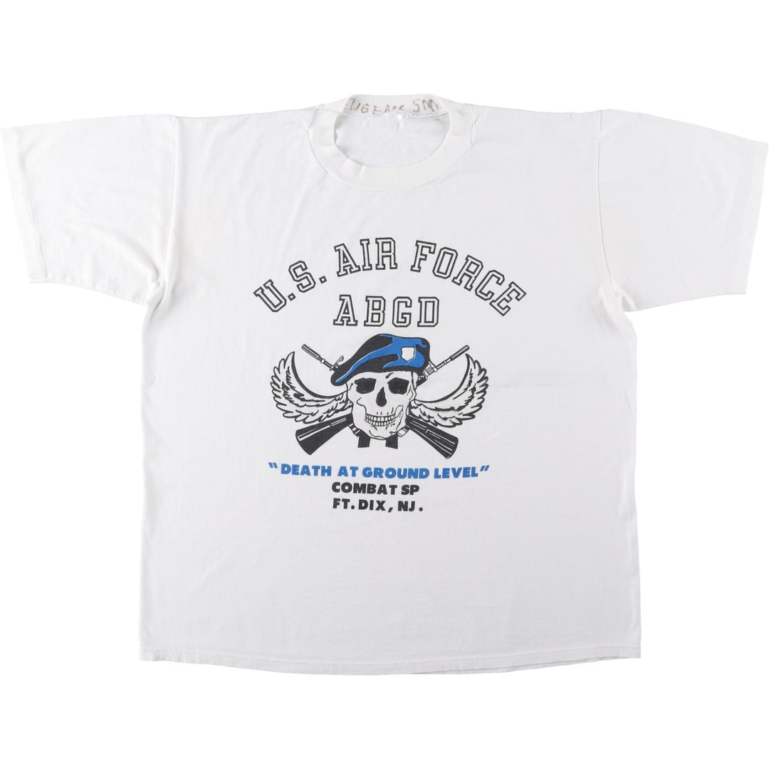 ~90'S Skull Pattern Print T-Shirt, Men's Size L (Equivalent), Vintage unclear white type Vintage Second Hand