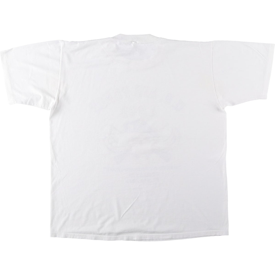 ~90'S Skull Pattern Print T-Shirt, Men's Size L (Equivalent), Vintage unclear white type Vintage Second Hand