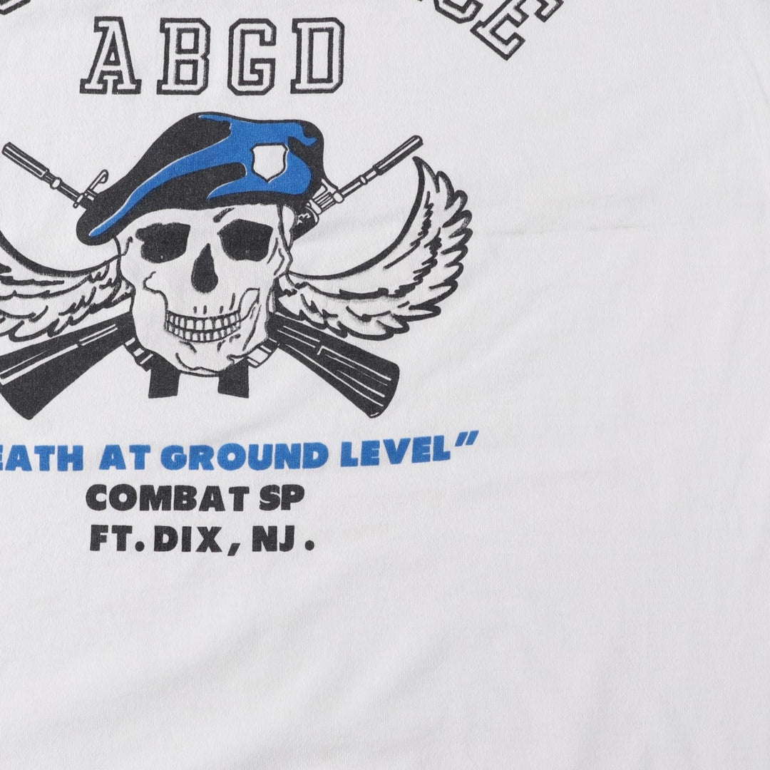 ~90'S Skull Pattern Print T-Shirt, Men's Size L (Equivalent), Vintage unclear white type Vintage Second Hand