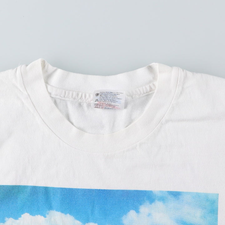 90'S Hanes Print T-Shirt, Made in USA, Men's Size XL (approx.) cotton white type Vintage Second Hand