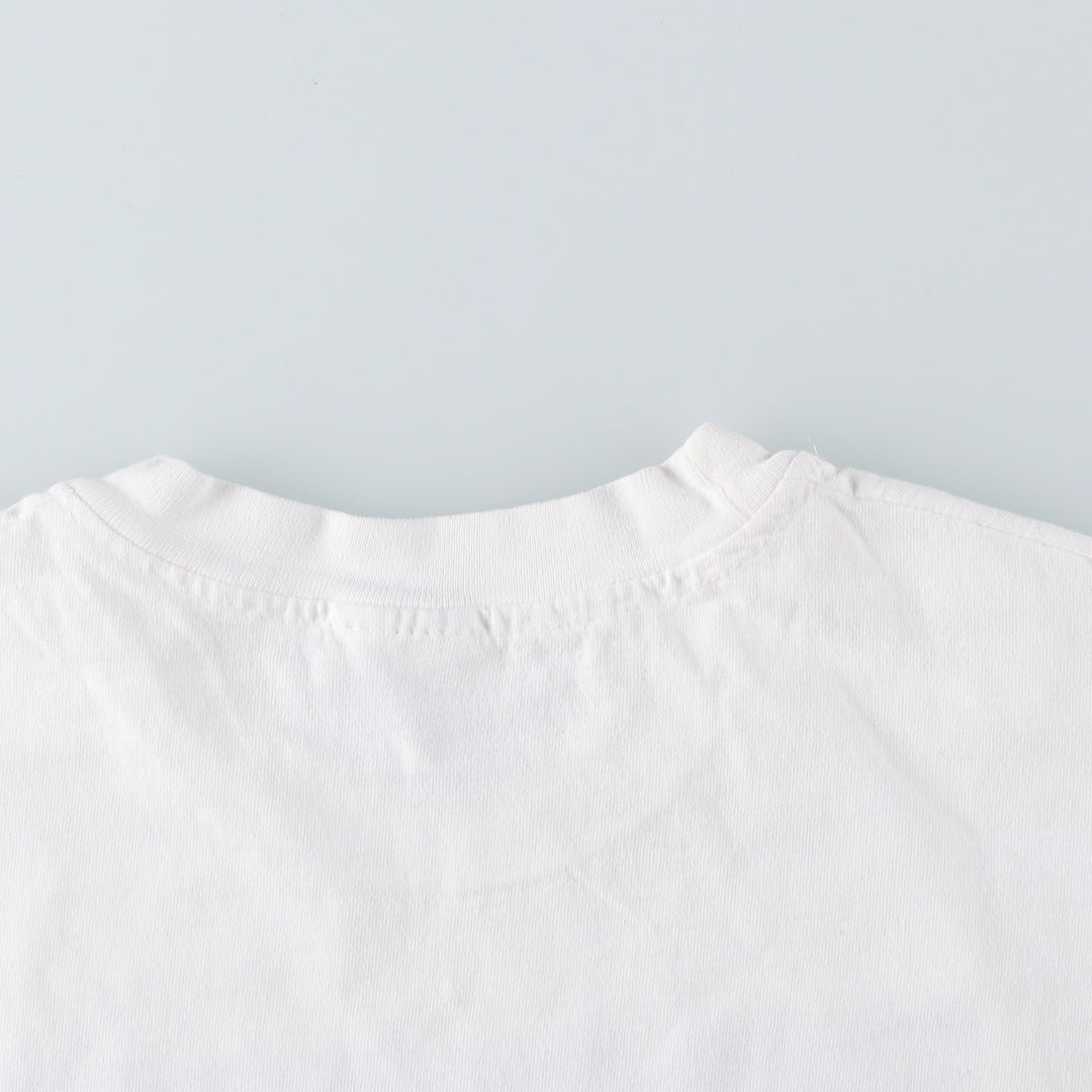 90'S Hanes Print T-Shirt, Made in USA, Men's Size XL (approx.) cotton white type Vintage Second Hand