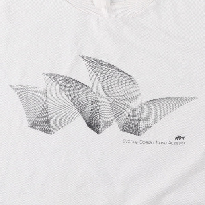 90s-00'S Sydney Opera House Souvenir T-shirt, Men's Size L (approx.), Vintage unclear white type Vintage Second Hand