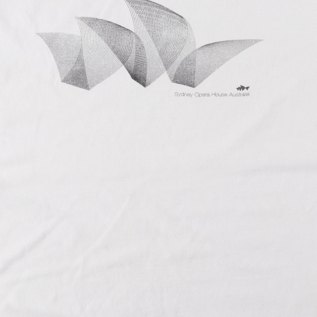 90s-00'S Sydney Opera House Souvenir T-shirt, Men's Size L (approx.), Vintage unclear white type Vintage Second Hand
