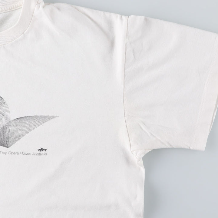 90s-00'S Sydney Opera House Souvenir T-shirt, Men's Size L (approx.), Vintage unclear white type Vintage Second Hand