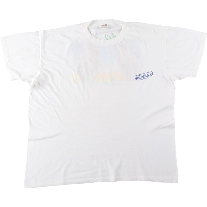 ~90'S Sailing Erotic T-shirt Print T-shirt Men's L equivalent Vintage cotton white type Vintage Second Hand