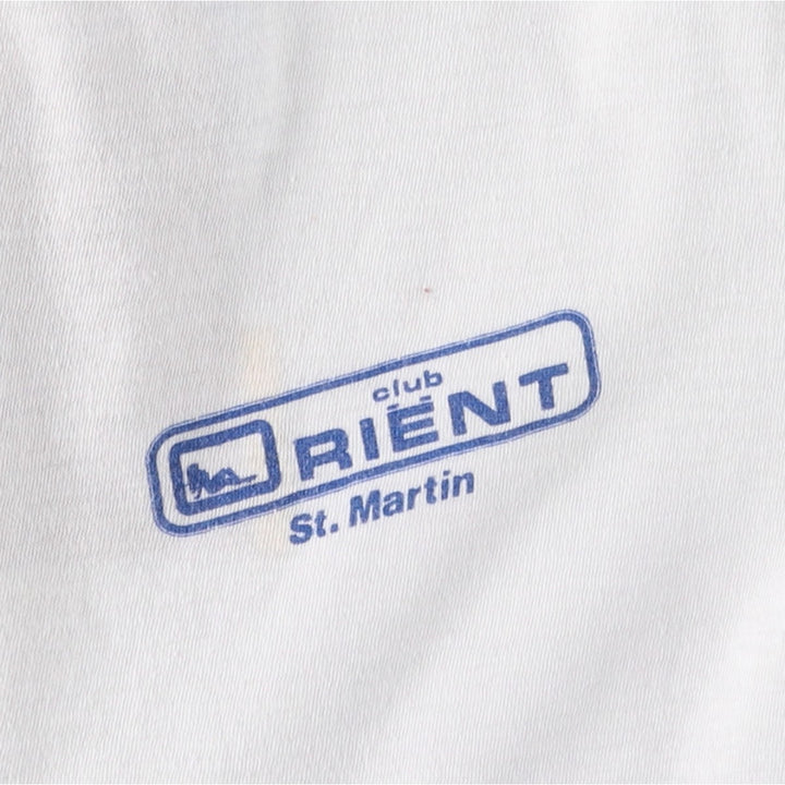 ~90'S Sailing Erotic T-shirt Print T-shirt Men's L equivalent Vintage cotton white type Vintage Second Hand