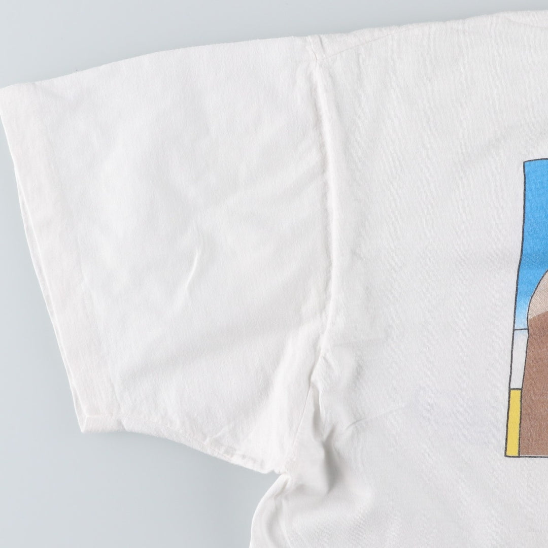 ~90'S Sailing Erotic T-shirt Print T-shirt Men's L equivalent Vintage cotton white type Vintage Second Hand