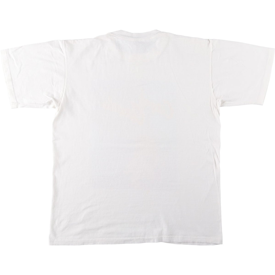 90'S ONEITA POWER-T Printed T-shirt Made in USA Men's XL Vintage cotton white type Vintage Second Hand