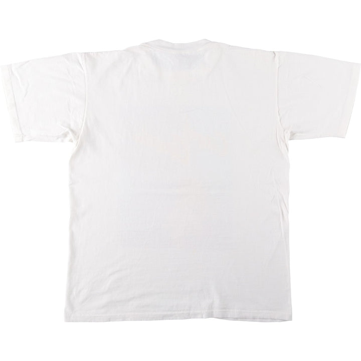 90'S ONEITA POWER-T Printed T-shirt Made in USA Men's XL Vintage cotton white type Vintage Second Hand