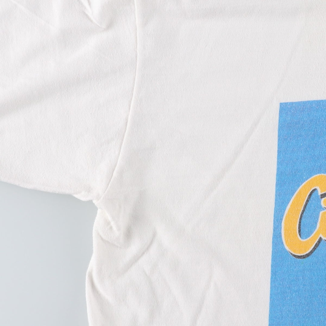 90'S ONEITA POWER-T Printed T-shirt Made in USA Men's XL Vintage cotton white type Vintage Second Hand
