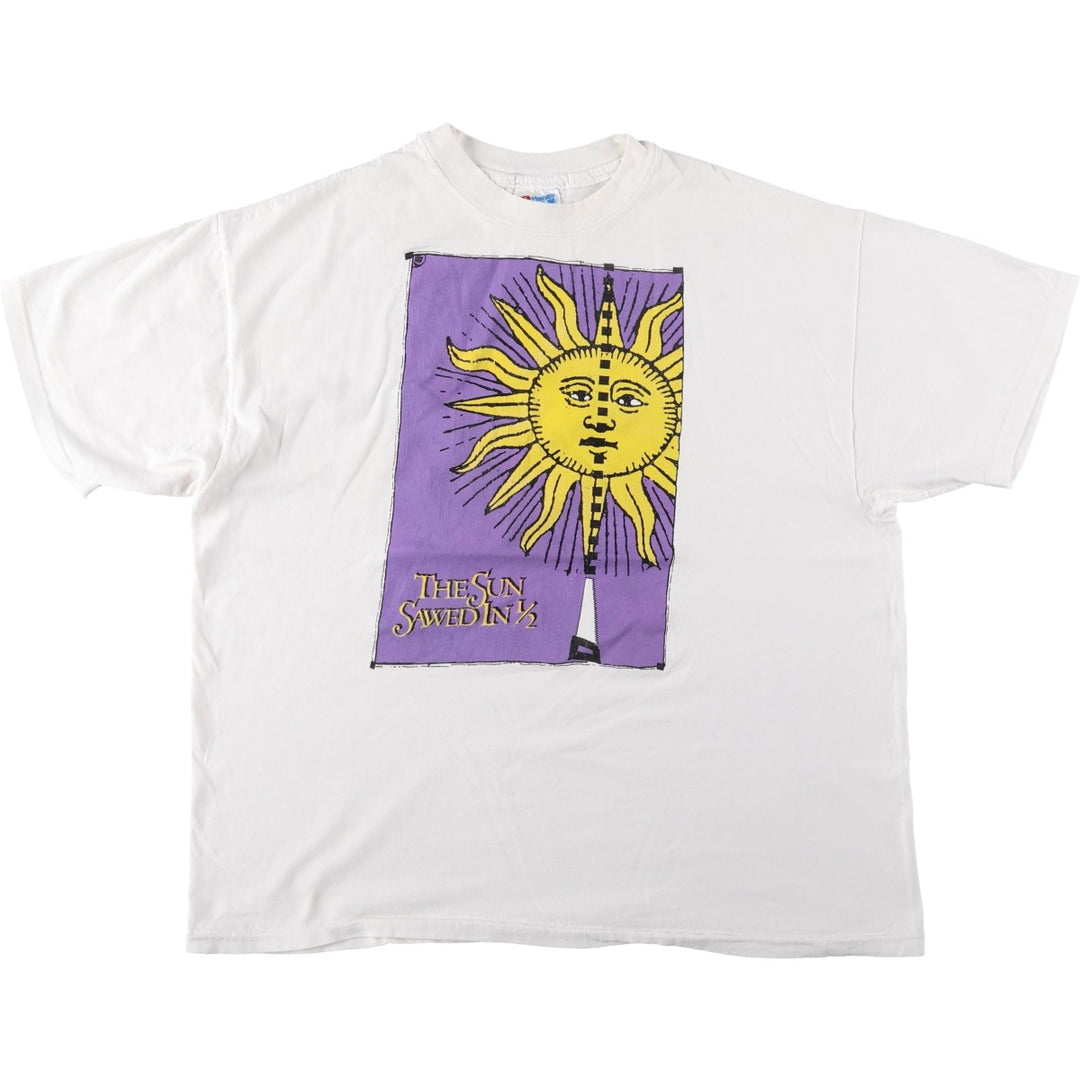 90'S Hanes The Sun Sawed in 1 cotton white type Vintage Second Hand