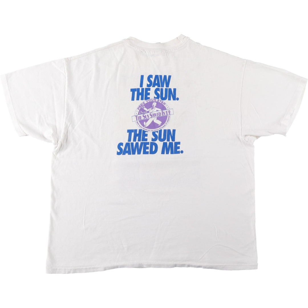 90'S Hanes The Sun Sawed in 1 cotton white type Vintage Second Hand