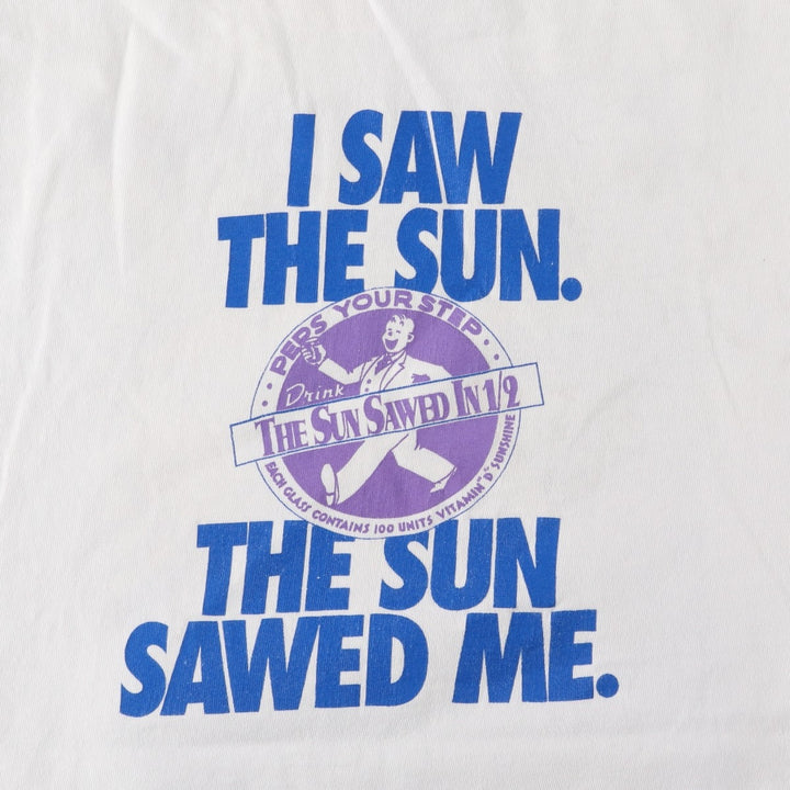90'S Hanes The Sun Sawed in 1 cotton white type Vintage Second Hand