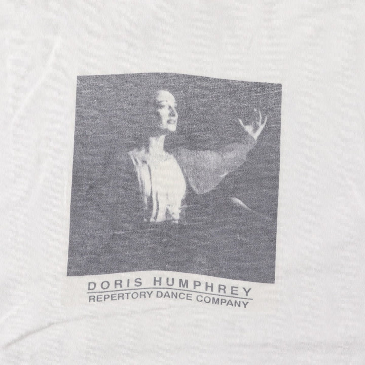 90'S Hanes BEEFY-T Printed T-shirt, Made in USA, Men's L size, Vintage cotton white type Vintage Second Hand